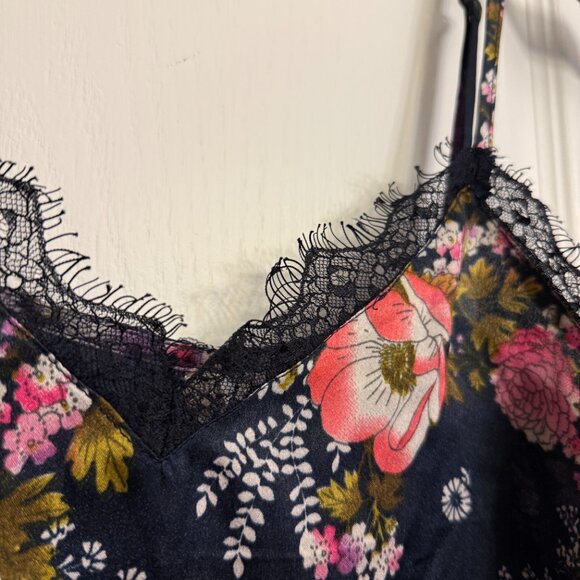 Black Floral Lace Top - Picture 3 of 5